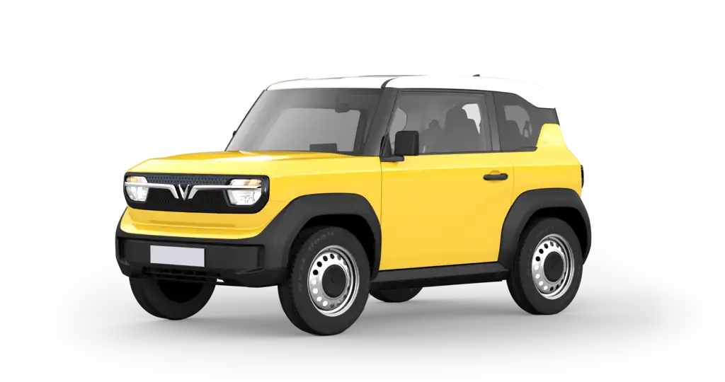 Xe ô tô điện VinFast VF 3 ngoại thất màu Vàng Summer Yellow (#fcce45)